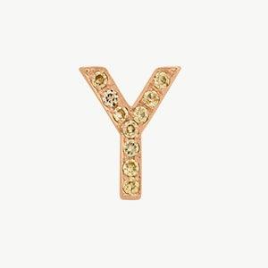 Rose Gold, Yellow Sapphire Letter Bead - Image 53