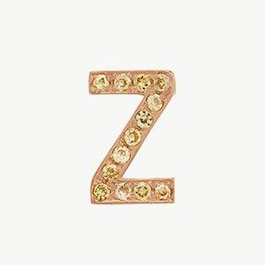 Rose Gold, Yellow Sapphire Letter Bead - Image 54