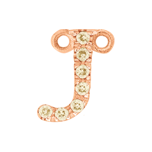 Yellow Sapphire + 14k Rose Gold Letter Charm - Image 10