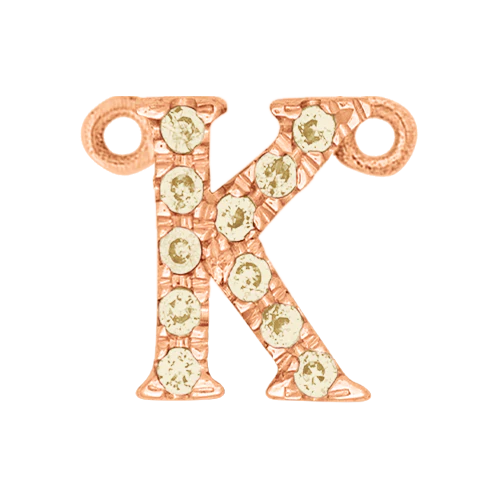 Yellow Sapphire + 14k Rose Gold Letter Charm - Image 11