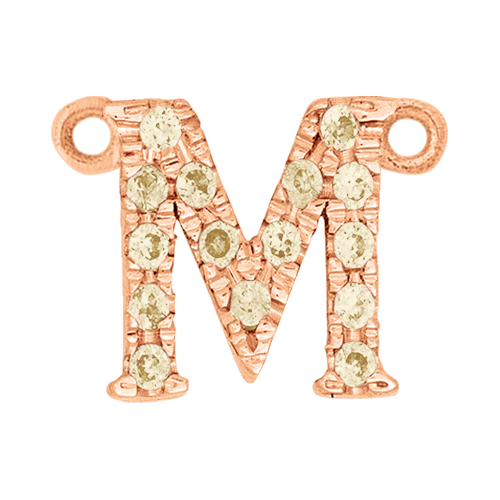 Yellow Sapphire + 14k Rose Gold Letter Charm - Image 13