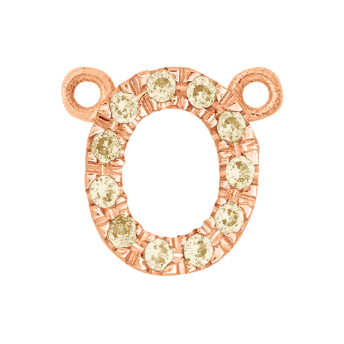 Yellow Sapphire + 14k Rose Gold Letter Charm - Image 15