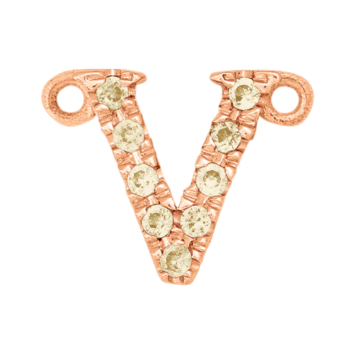 Yellow Sapphire + 14k Rose Gold Letter Charm - Image 22