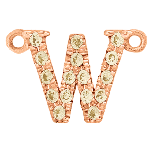 Yellow Sapphire + 14k Rose Gold Letter Charm - Image 23
