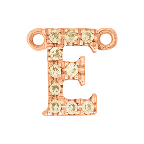 Yellow Sapphire + 14k Rose Gold Letter Charm - Image 5