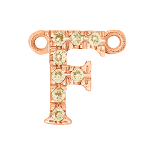 Yellow Sapphire + 14k Rose Gold Letter Charm - Image 6
