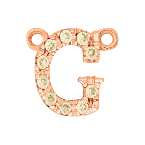Yellow Sapphire + 14k Rose Gold Letter Charm - Image 7