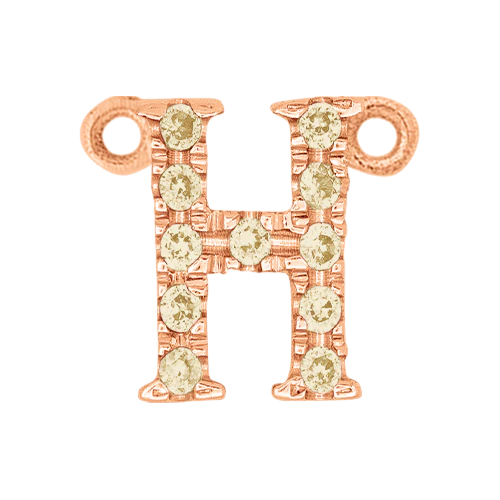 Yellow Sapphire + 14k Rose Gold Letter Charm - Image 8
