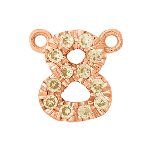 Yellow Sapphire + 14k Rose Gold Number Charm - Image 9