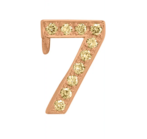 Rose Gold, Yellow Sapphire Number Bead - Image 10