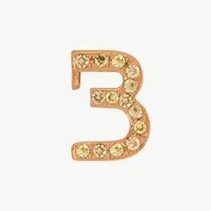 Rose Gold, Yellow Sapphire Number Bead - Image 16
