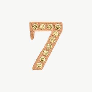 Rose Gold, Yellow Sapphire Number Bead - Image 20