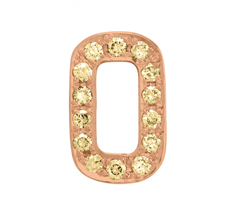 Rose Gold, Yellow Sapphire Number Bead - Image 3