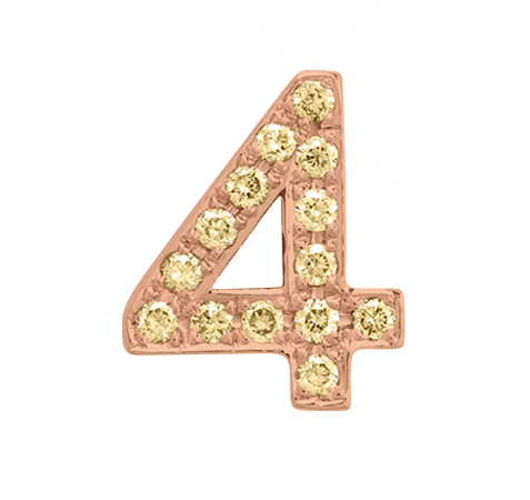 Rose Gold, Yellow Sapphire Number Bead - Image 7