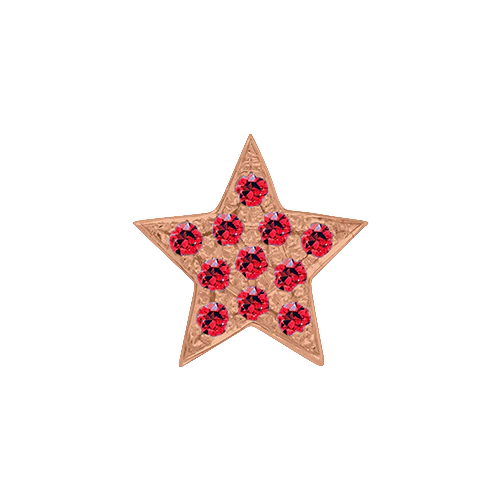 Ruby + 14k Rose Gold Emoji Charm - Image 2