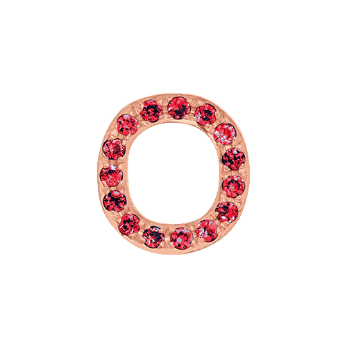 Ruby + 14k Rose Gold Letter Charm - Image 15