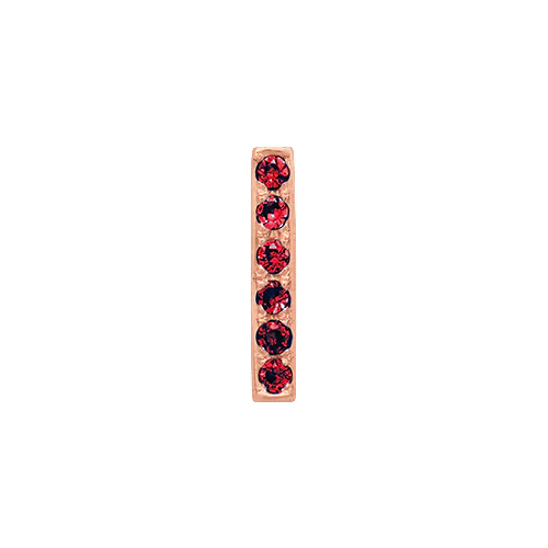 Ruby + 14k Rose Gold Letter Charm - Image 9