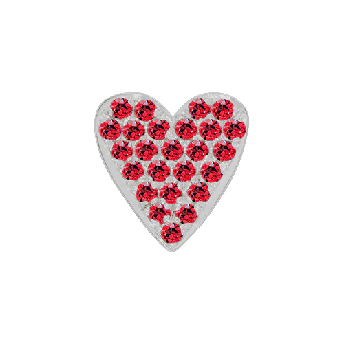 Ruby + 14k White Gold Emoji Charm - Image 3