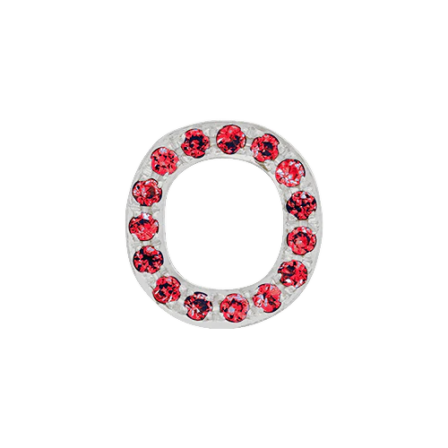 Ruby + 14k White Gold Letter Charm - Image 15