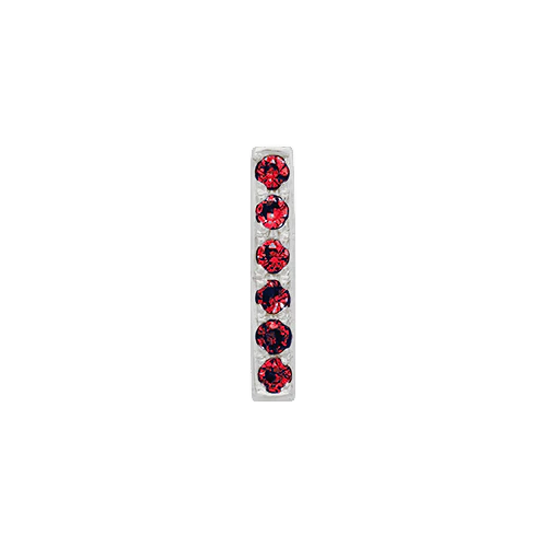 Ruby + 14k White Gold Letter Charm - Image 9