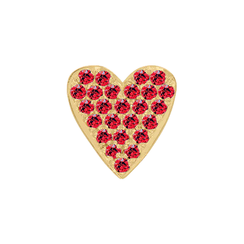 Ruby + 14k Yellow Gold Emoji Charm - Image 3
