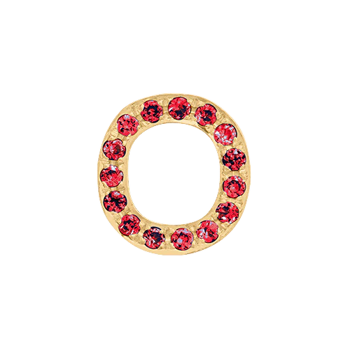 Ruby + 14k Yellow Gold Letter Charm - Image 15