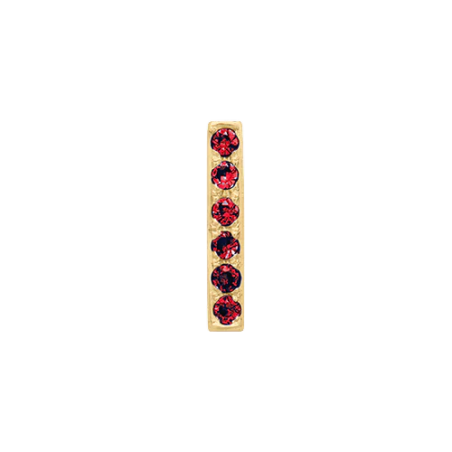 Ruby + 14k Yellow Gold Letter Charm - Image 9