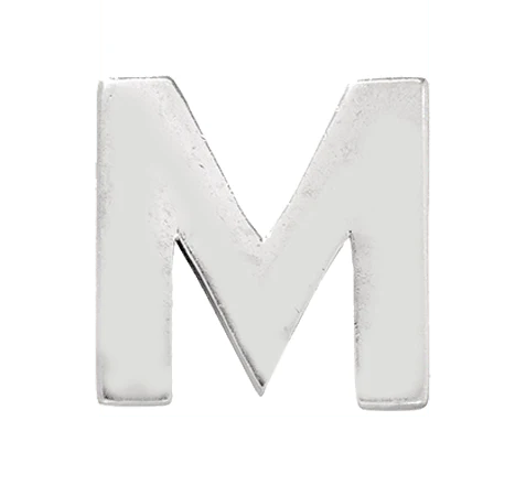 White Gold, Letter Bead - Image 15