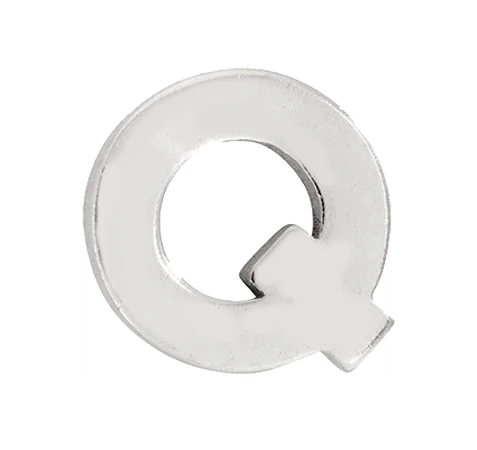 White Gold, Letter Bead - Image 19