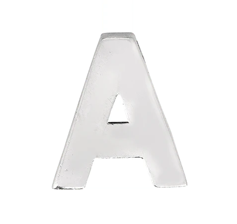 White Gold, Letter Bead - Image 3