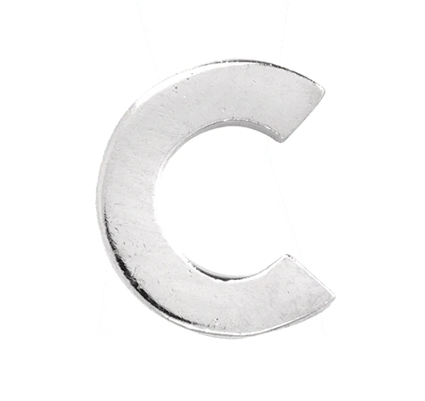 White Gold, Letter Bead - Image 5