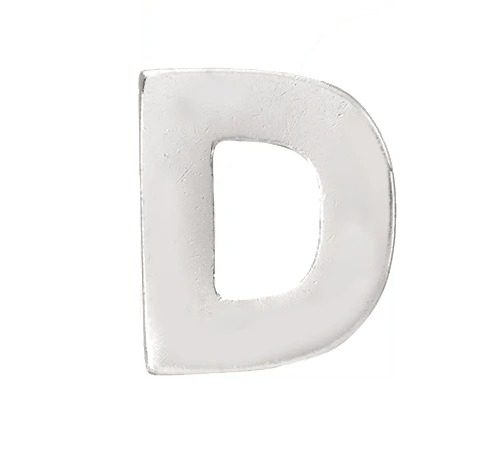 White Gold, Letter Bead - Image 6