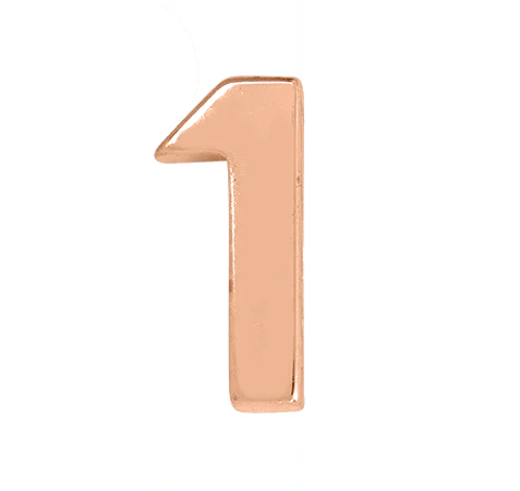 Rose Gold, Number Bead - Image 4