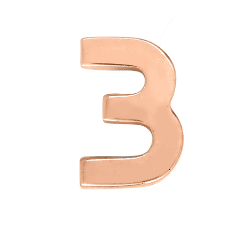 Rose Gold, Number Bead - Image 6