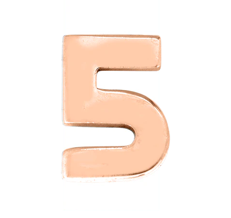 Rose Gold, Number Bead - Image 8