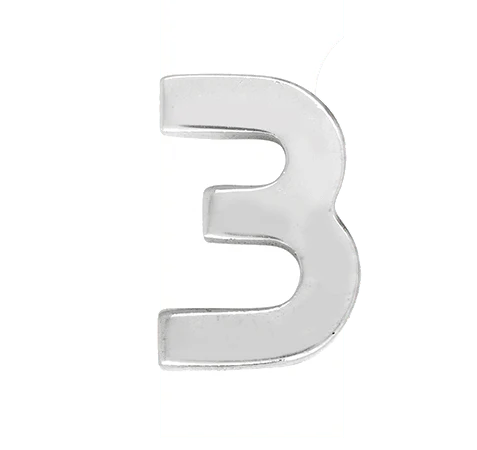 White Gold, Number Bead - Image 6