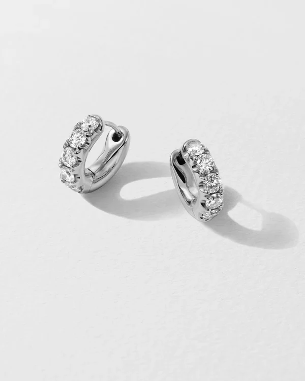 Super Duper Diamond Hoop Earrings - Image 3