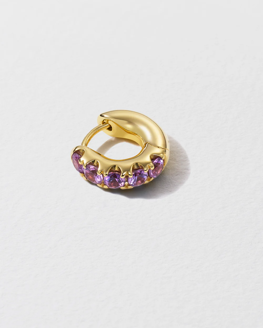 Super Duper Lilac Sapphire Hoop Earring - Image 3