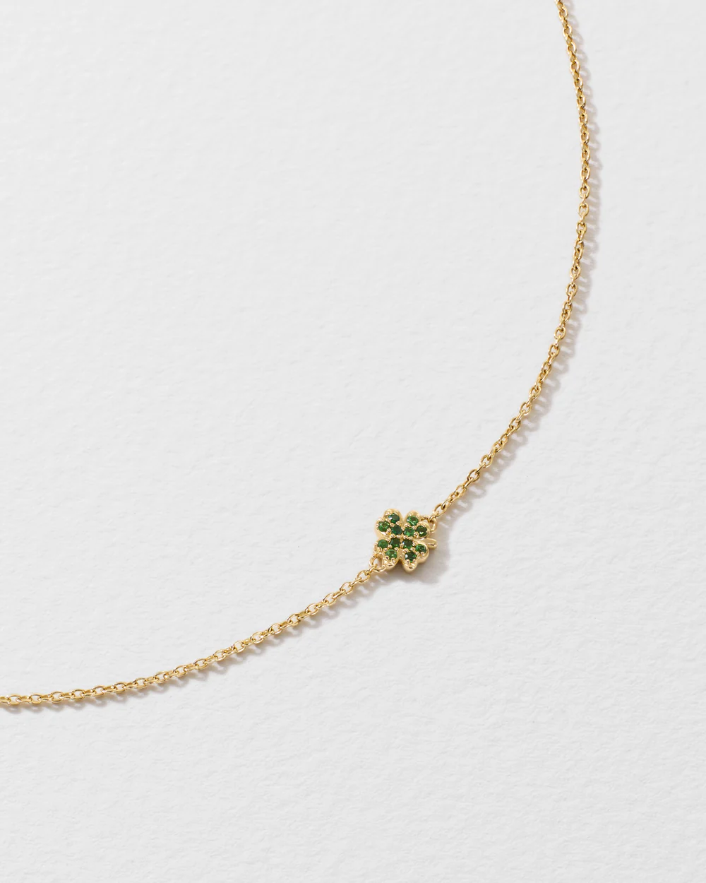 Tsavorite Clover Icon Bracelet - Image 2