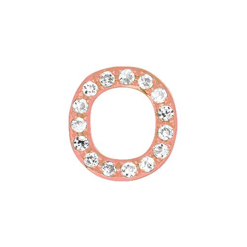 White Diamond + 14k Rose Gold Letter Charm - Image 15