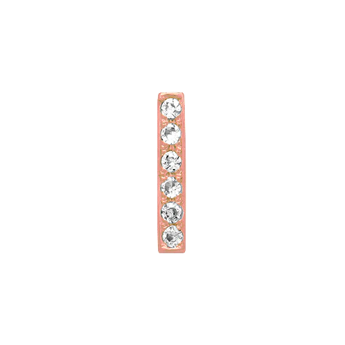 White Diamond + 14k Rose Gold Letter Charm - Image 9