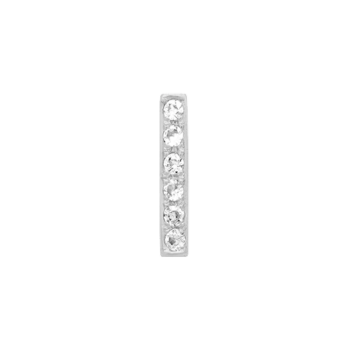 White Diamond + 14k White Gold Letter Charm - Image 9