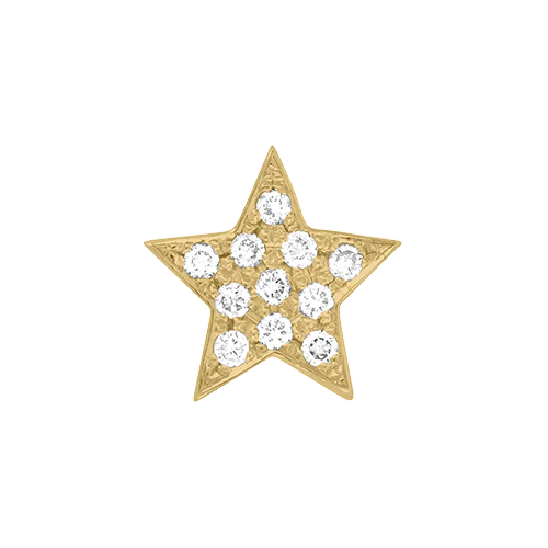 White Diamond + 14k Yellow Gold Emoji Charm - Image 2