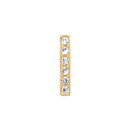 White Diamond + 14k Yellow Gold Letter Charm - Image 9