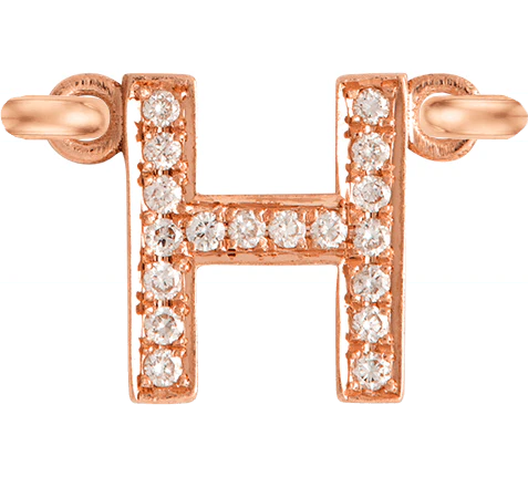Rose Gold, White Diamond Letter - Image 10