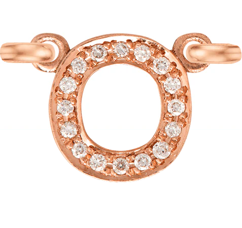 Rose Gold, White Diamond Letter - Image 17