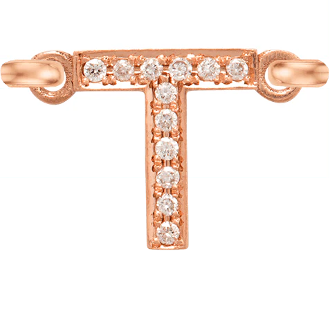 Rose Gold, White Diamond Letter - Image 22