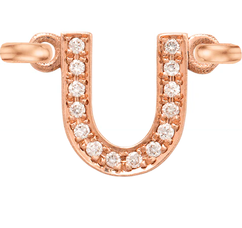 Rose Gold, White Diamond Letter - Image 23