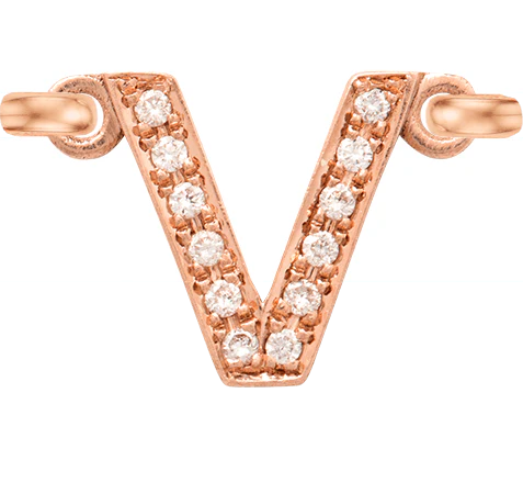 Rose Gold, White Diamond Letter - Image 24