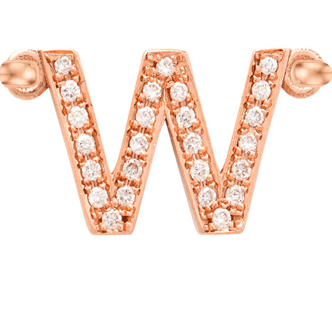Rose Gold, White Diamond Letter - Image 25